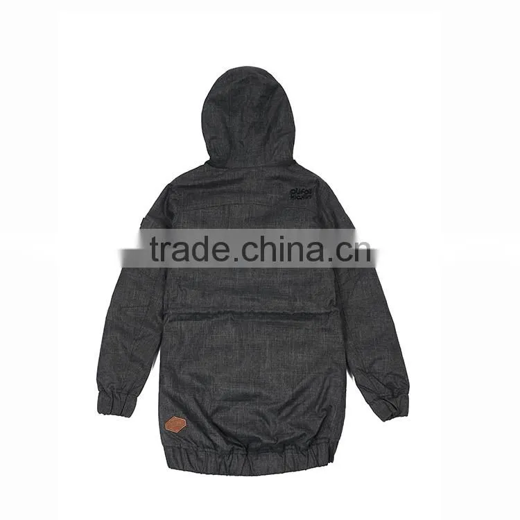 High quality customized long sleeve zipper 100% polyester blue winter women coat
