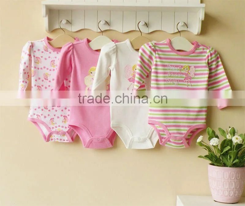mom and bab 2012 Autun baby romper 100% cotton long bodysuit 4in1 gift box