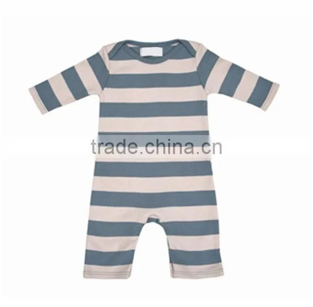 2014 latest two-tone cute baby boys cotton jumpsuit long sleeves bodysuit