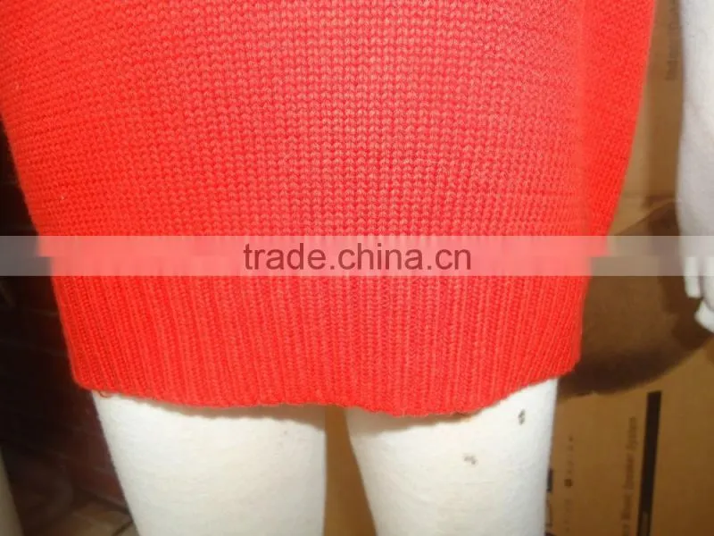 custom cheap unisex baby orange v-neck knitted nuiform sweater vest