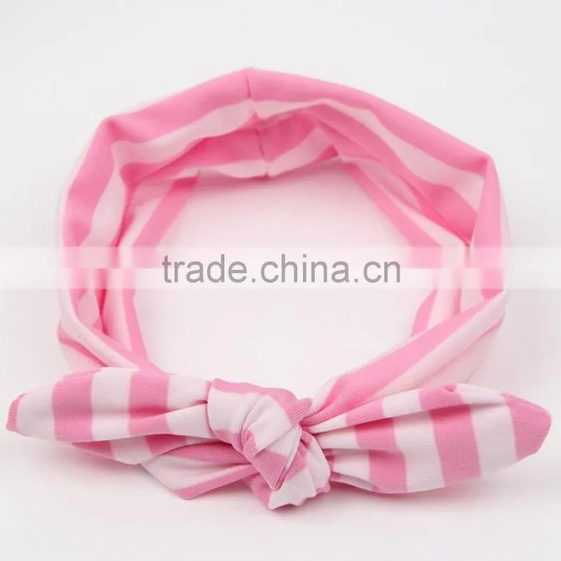 2015 Newest Cotton Baby Knot Headband,Stripe cotton headbands