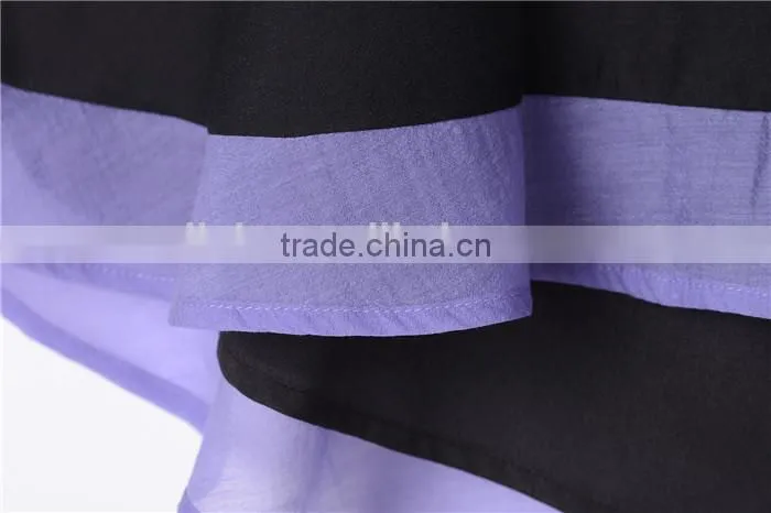 lovely purple hem designed casual women short front long back skirts