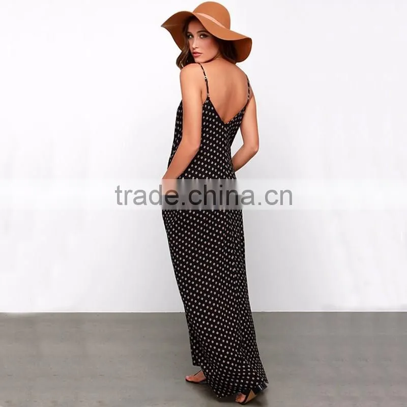 2016 hot sale black slip dresses