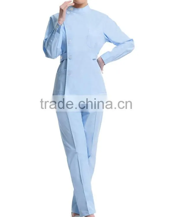 Custom long sleeve medical uniform nurse hospital uniform
