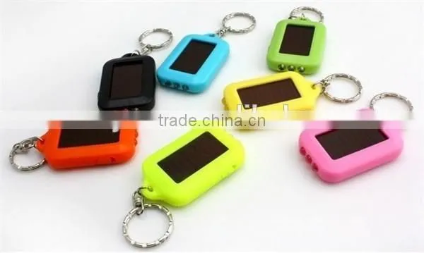 3 Leds Solar Panel Sun Power Energy Torch Flashlight