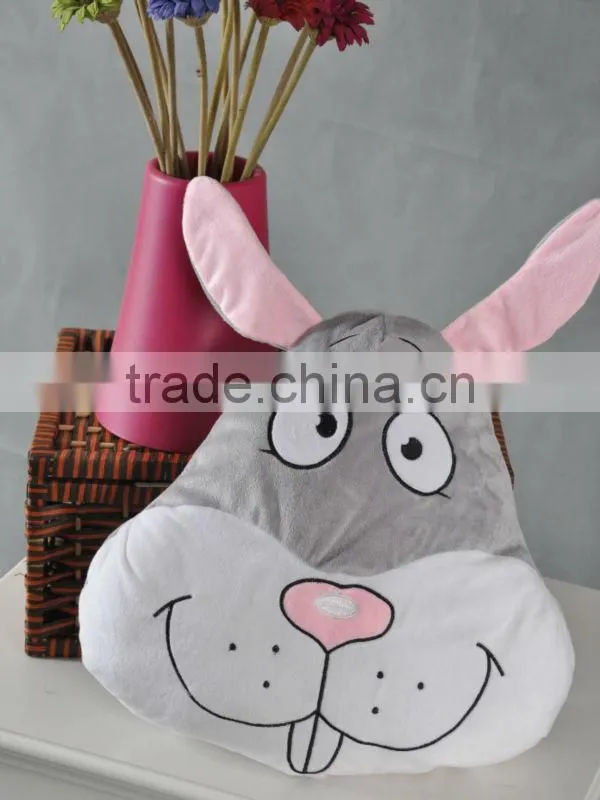 100% polyester sheep face baby cushion