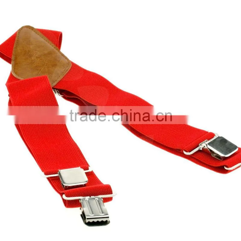 50mm Wide Mens Gentles Braces Plain Heavy Duty Durable Suspender Elastic