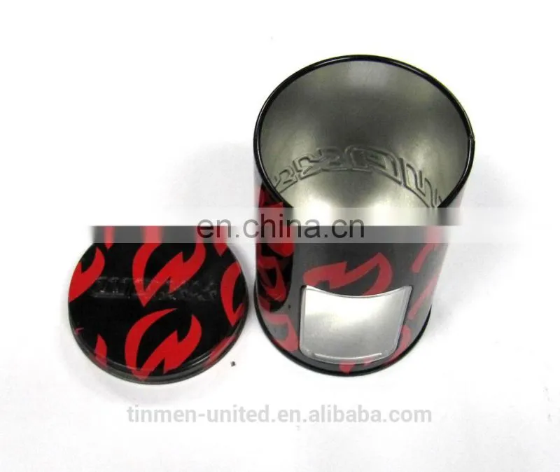 Black tea tin box round tin box