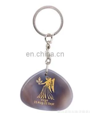 life tree Zodiac symbol engraved natural stone pendants charms logo label engraved pebbles cobblestone pendants charms hangers
