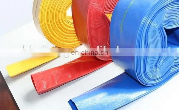 China factory blue 0.2Mpa PVC lay flat irrigation hose