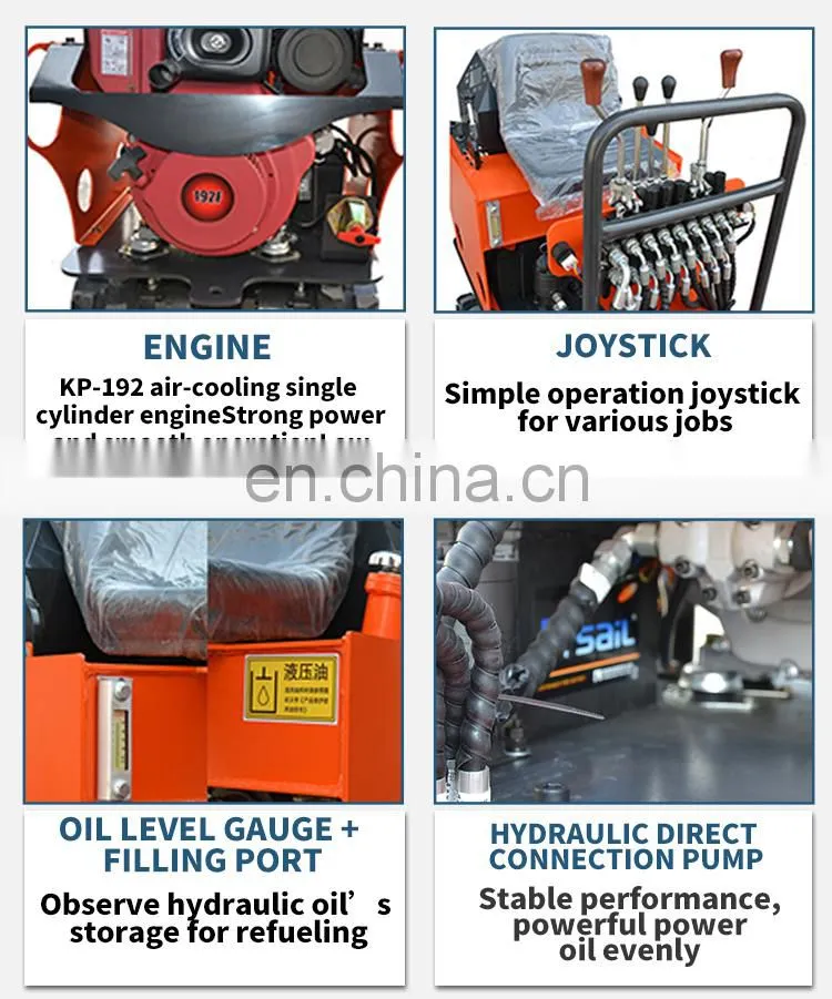 0.8-3.5t crawler digger machine mini excavator for garden trench tree digger foundation