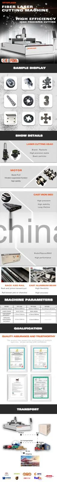 3015 Fiber laser metal cutting machine 1000w Raycus laser power