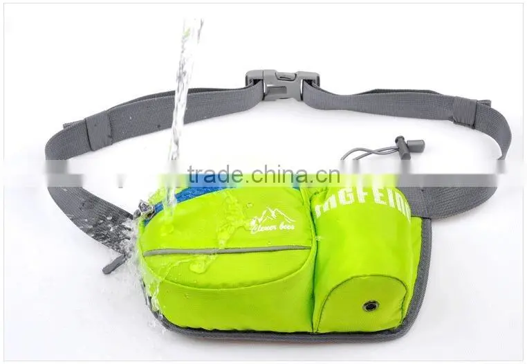 Hiking Waist Pack, Outdoor Water Resistant Waist Bag with Water Bottle (Not Included) Holder, Running Belt Bag Pouch Fanny Pack