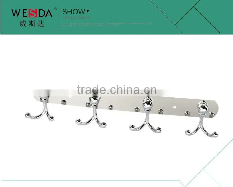 WESDA 2014 modern design bathroom stainless steel clothes hook