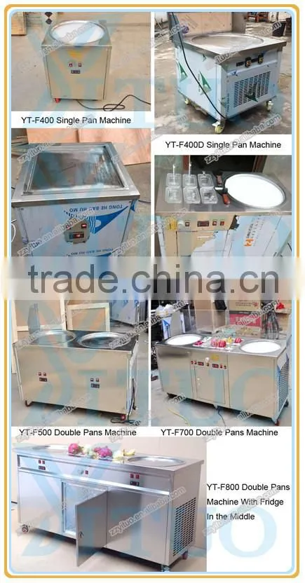 Multi-function CE Certification Commercial Ice Pan Ice Cream Machine