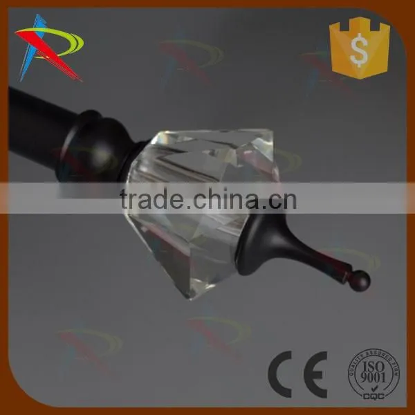 Export and wholesale good quality crystal curtain finials/curtain rod finials