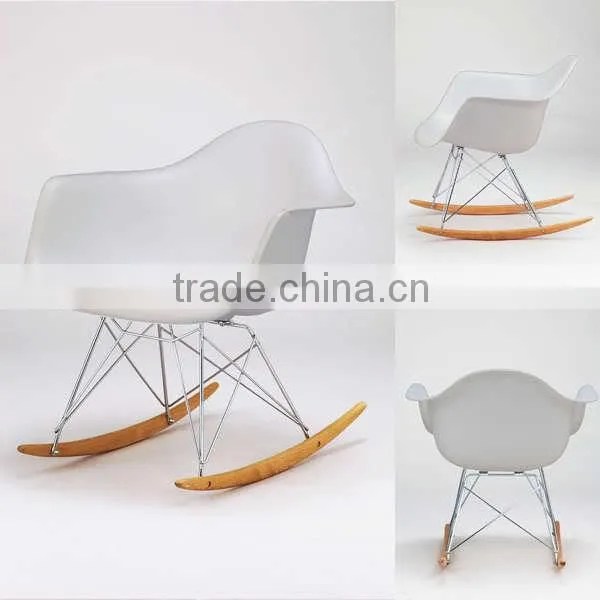 Foshan Master living plastic PP seat living room furniture RAR rocking chair