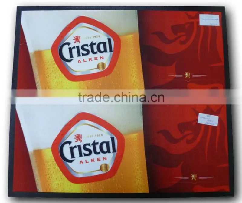 2016 soft and durable bar runner nitrile rubber beer bar runner