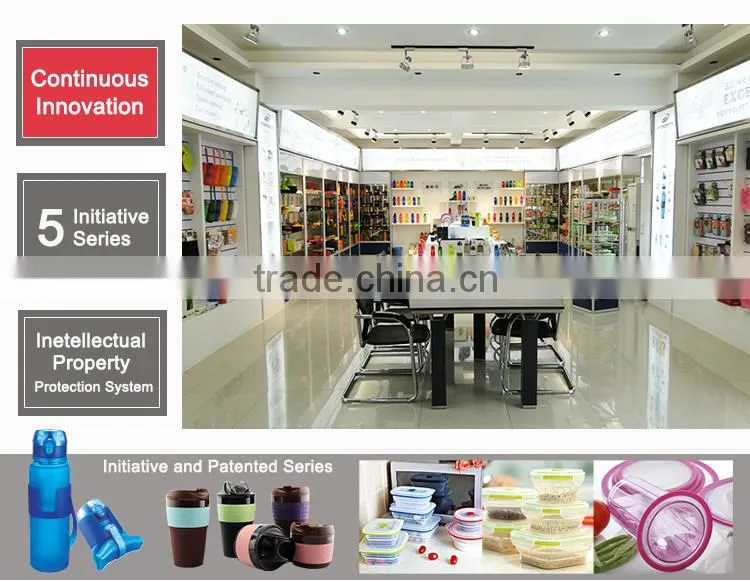 800ml 100%Silicone food container, Vacuum box, Foldable, Non-stick, BPA FREE, Double colors, FDA, LFGB, DGCCRF