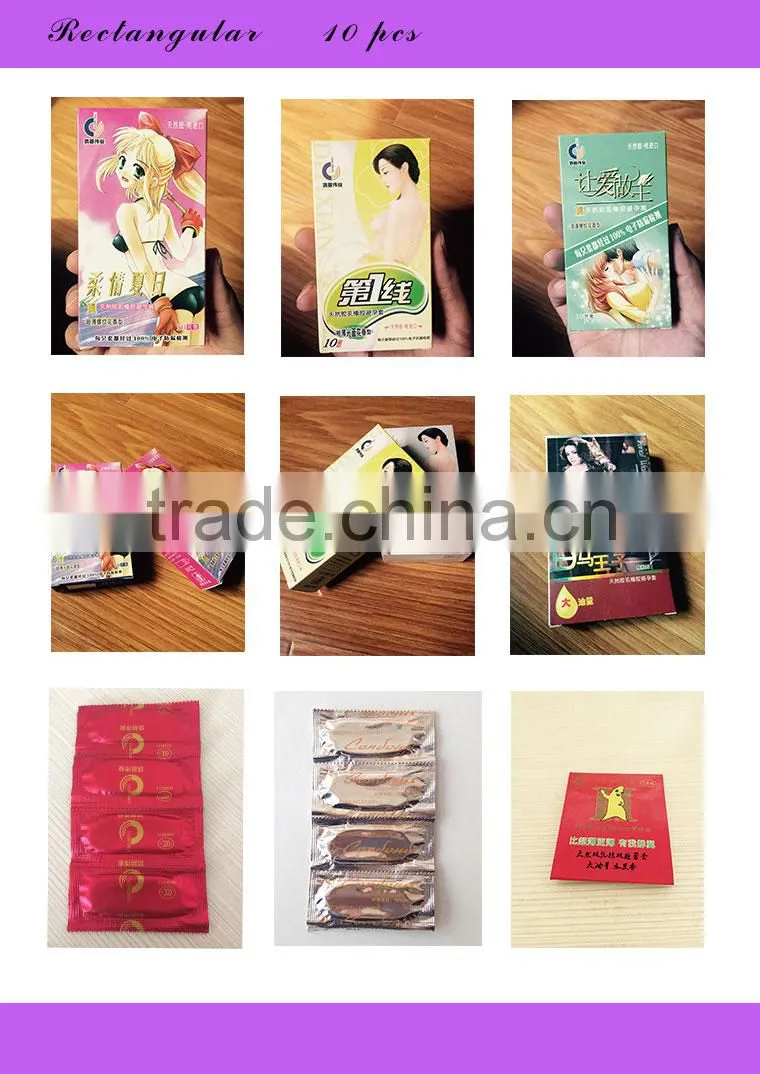 OEM natural latex condoms sample processing condom
