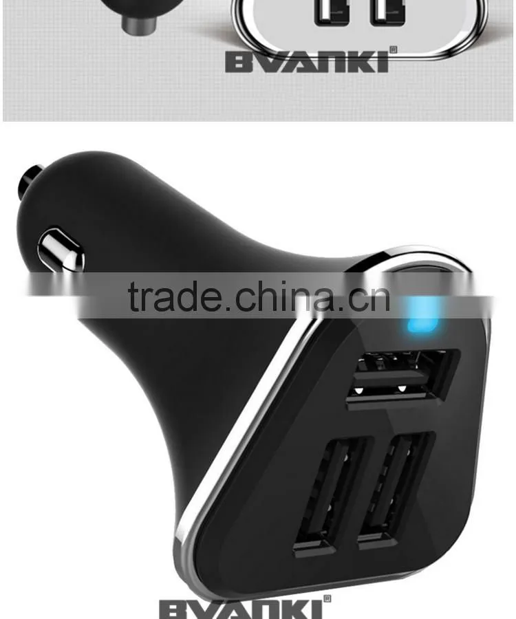 2016 Trade Assurance New design CE RoHS FCC 12V 5.2A Triple mini 3 ports USB Car charger Adapter for samsung charger free sample