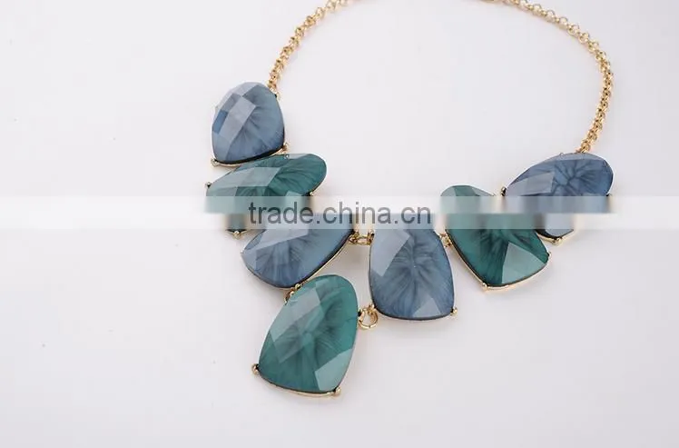 Newest design fashion women jewelry charm chunky necklace spring and summer necklace