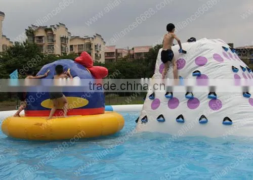 popular inflatable banana boat aqua toys in swimming pool