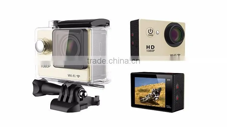 super 4K high quality waterproof action camera with 2.0'' TFT display and wifi sports camera
