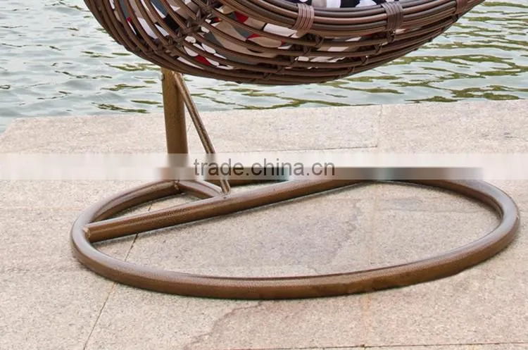 Rattan Outdoor Steel Garden Swing Chair Cover Outdoor Single Seat Swing Chair
