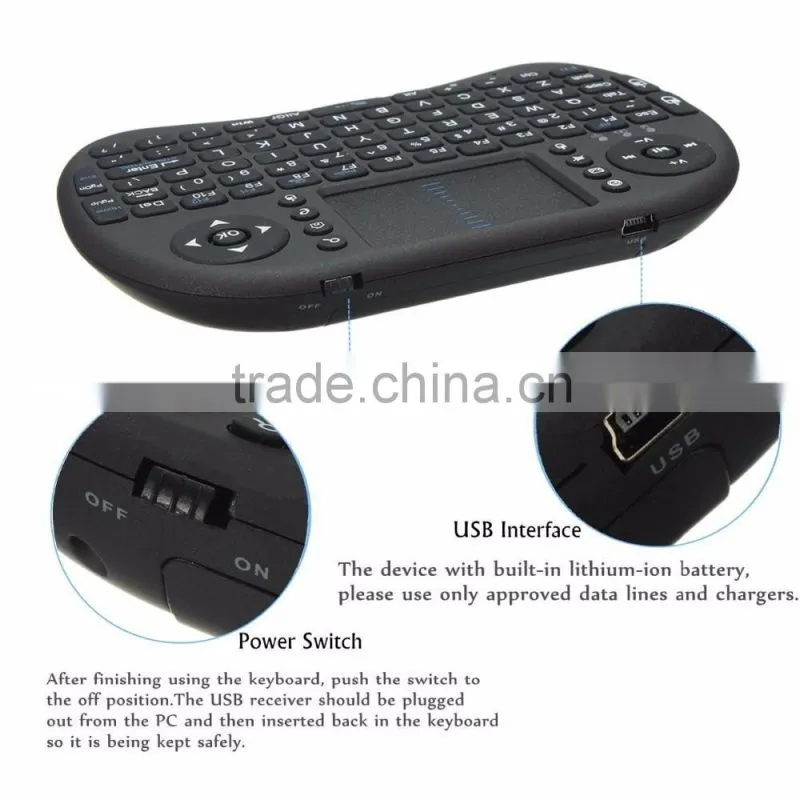 Wireless Keyboard Rii i8 fly Air Mouse Handheld Keyboard for TV BOX PC Laptop