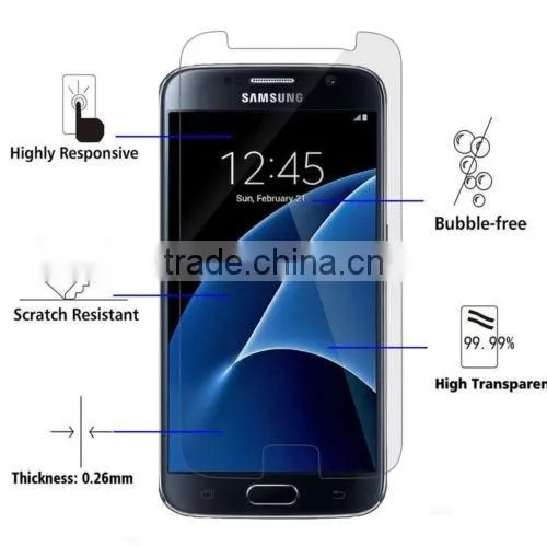 New arrival 0.33MM 9H Premium Tempered Glass for Samsung Galaxy S7 Edge Screen Protector