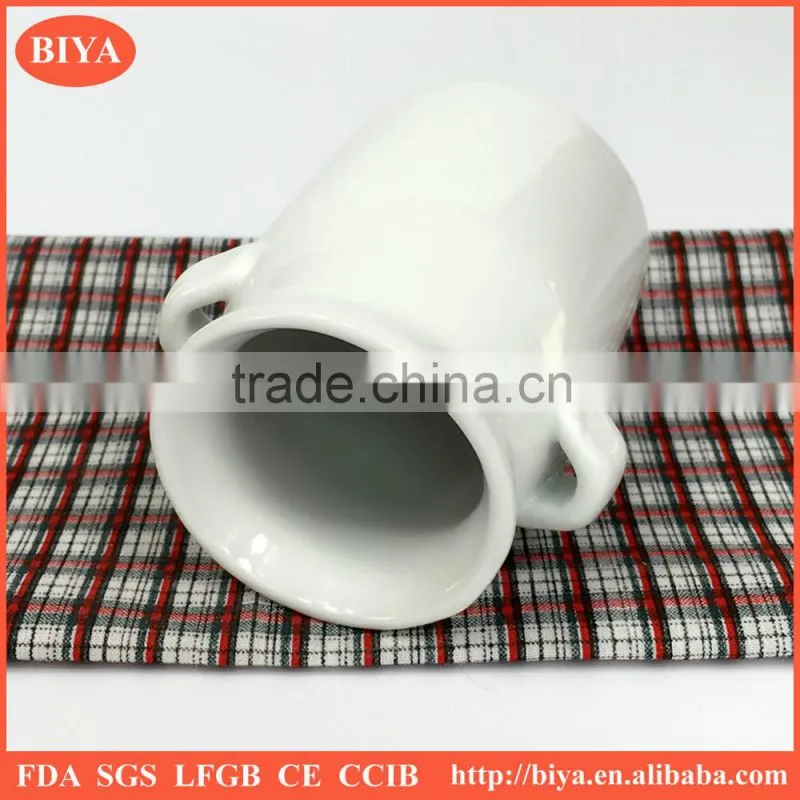 ceramic spice jar unique ceramic milk jar wholesale good price porcelain milk pot sugar bottle with two small handles