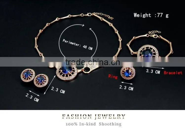 Indian Fashion Jewelry Bollywood Bridal Crystal Necklace Earrings Bracelet Jewelry Sets