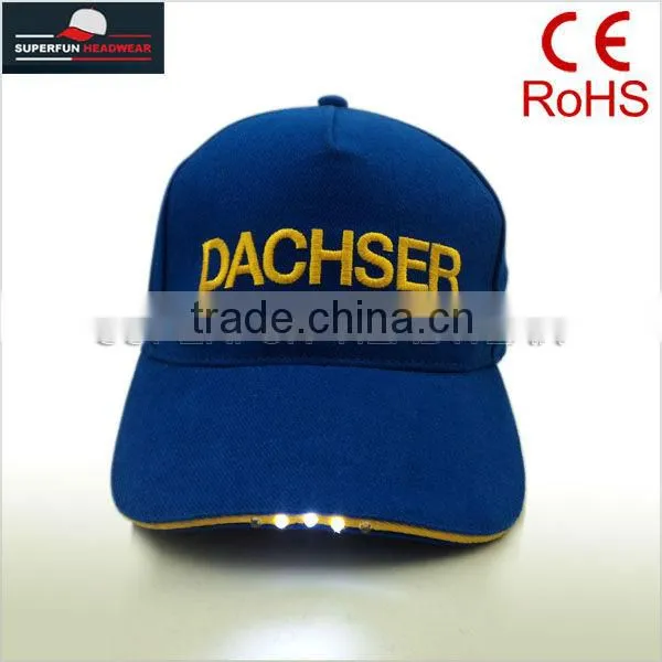 customized high quality LED snapback caps