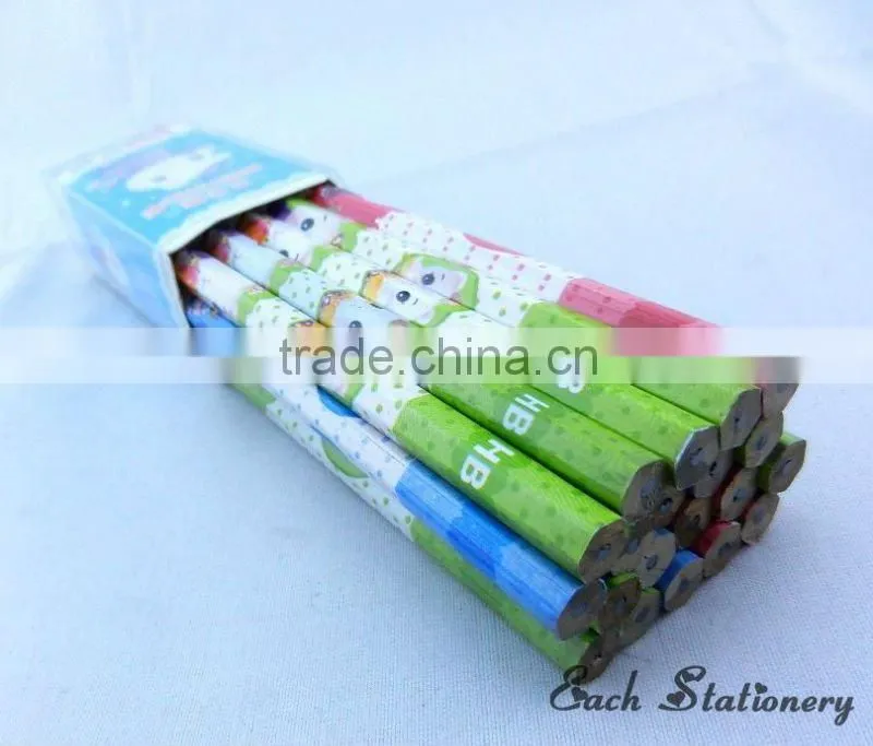 20pcs 7"Shrink Film green Hb Pencil