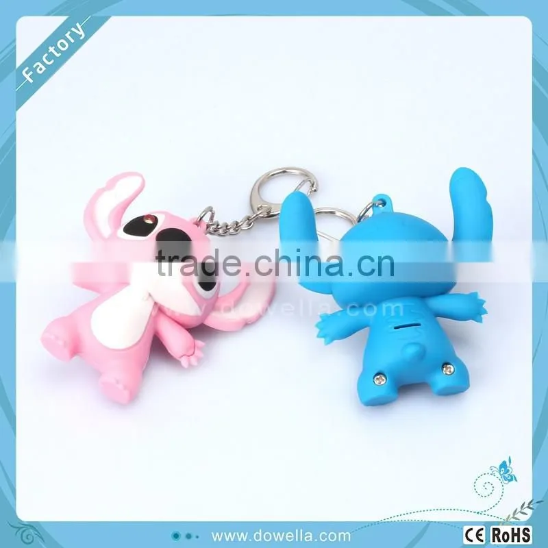 hot sell promotional plastic LED flashing gift keychain with sound Monster University