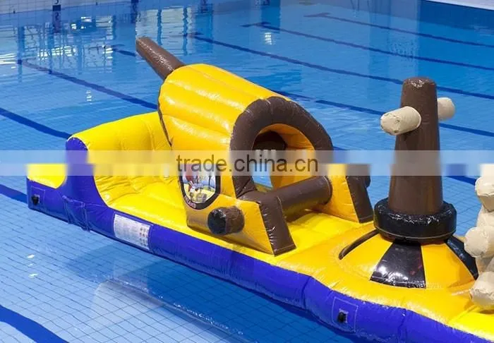 Hot sale sdult outdoor obstacle course equipment pirate ship inflatable water obstacle course for sale