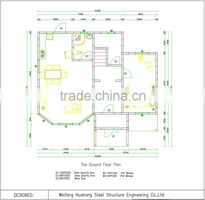 long lifespan prefab house with fashionable designs,china low cost prefab house/villa