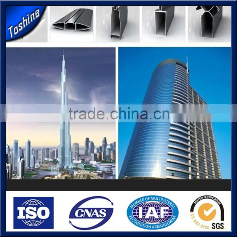 6063 T5 Clear Anodized Wardrobe Door Aluminum Profile