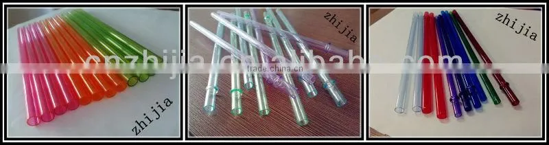 Plastic striped acrylic straws of drinking