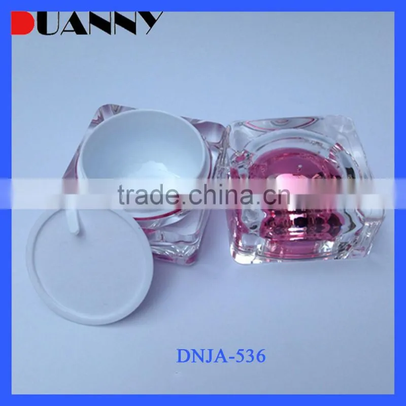 Pink Square Cosmetic Jar Packaging,Pink Cosmetic Jar
