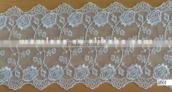 2015 fashion corded bridal mesh lace design