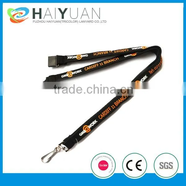 cheap hot-salling 100% polyester tubular lanyard with custom logo