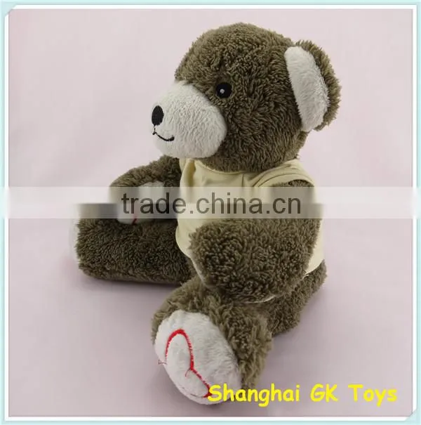 Plush Teddy Bear With Embroidered Shape