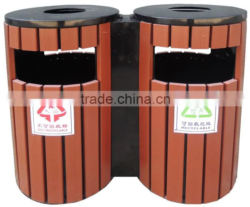 Recycled WPC material dustbin,garbage can/fancy garbage cans
