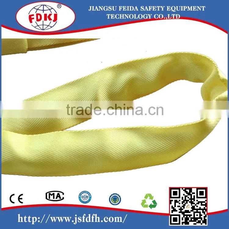 100% polyester/nylon/polypropylene customized WLL1T 10m eye length round sling belt
