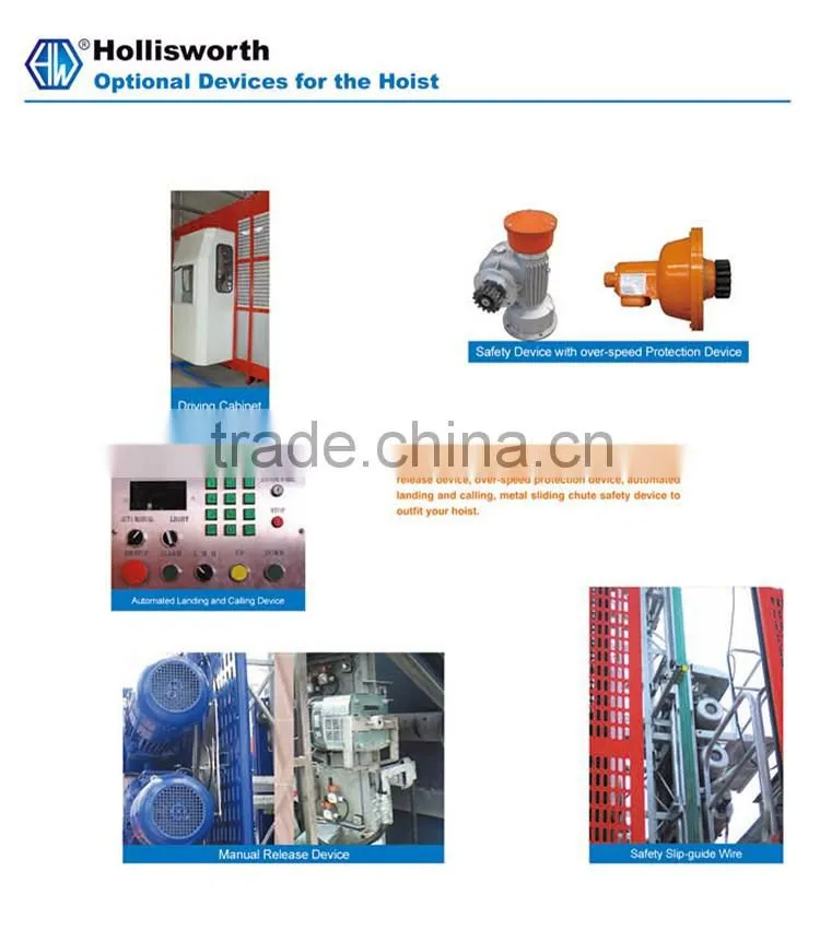 Best Selling Building Hoist Contruction Elevator Material Lifting Hoist