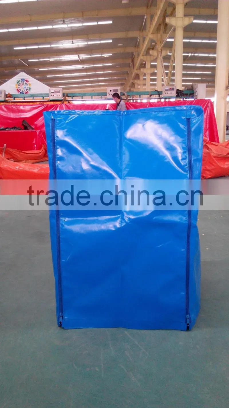 uv resistant waterproof polyester pvc plastic pallet cover manufacturers