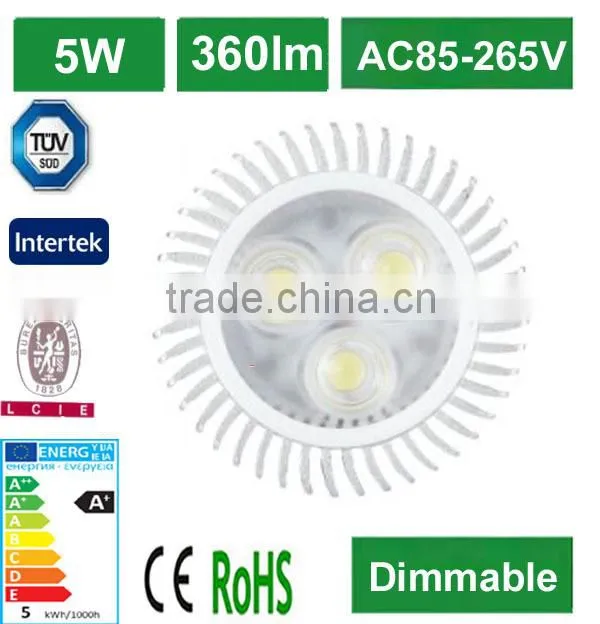 High quality 3W 5W aluminum cob gu10 led spot light