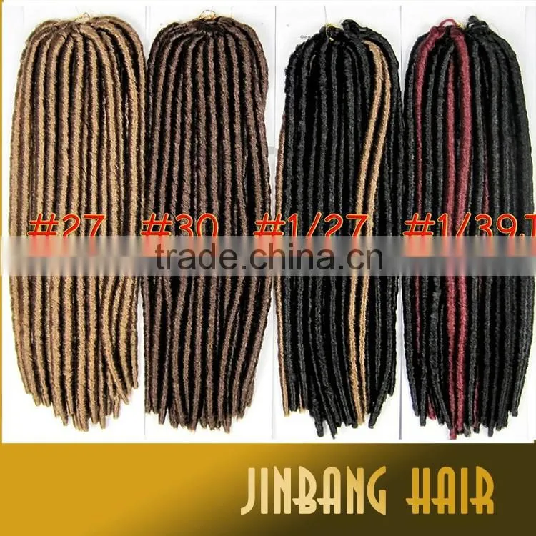 2016 new products fauxlocs 18inch synthetic hair soft crochet twist braid 2x havana mambo fauxlocs braid